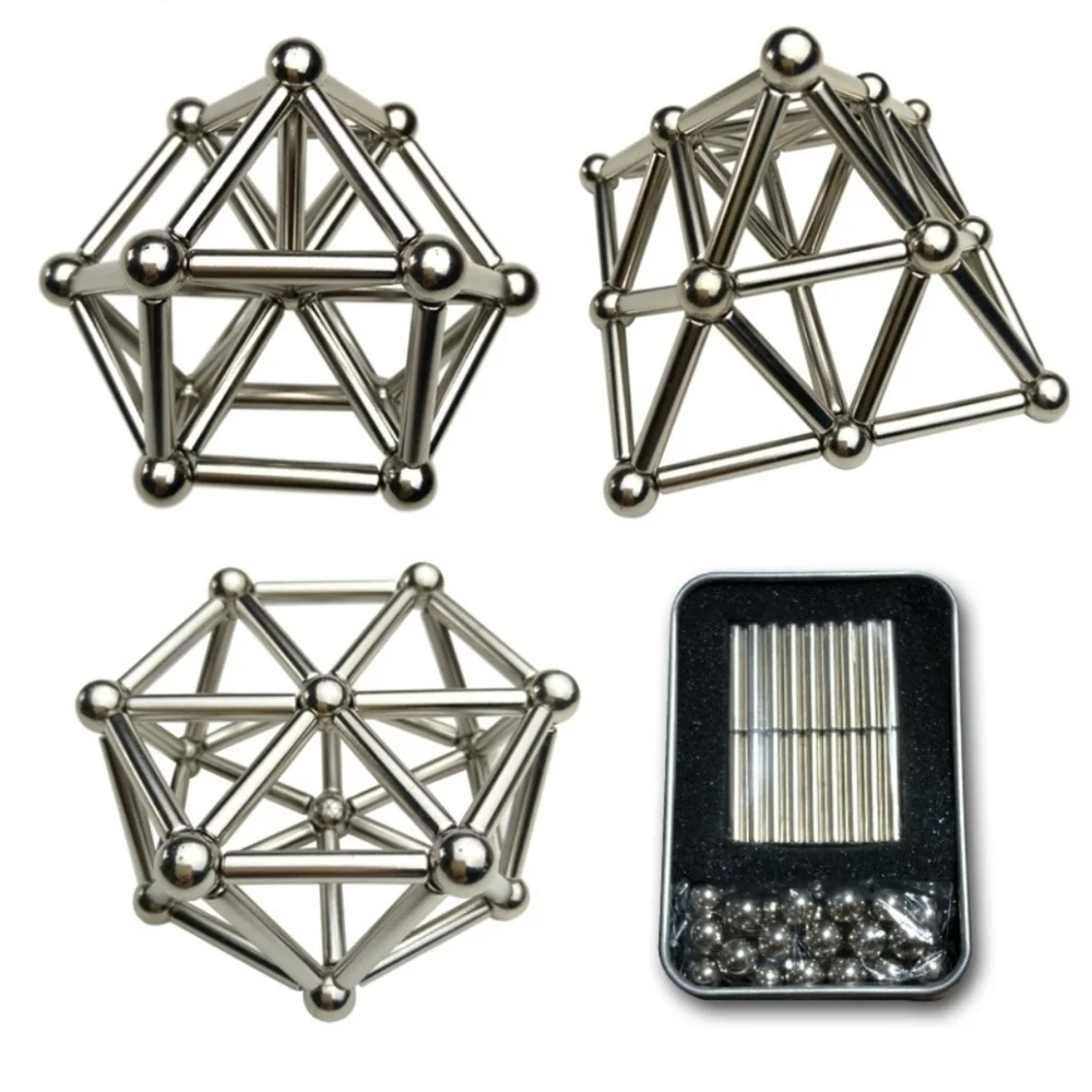 Magnetic rods with balls